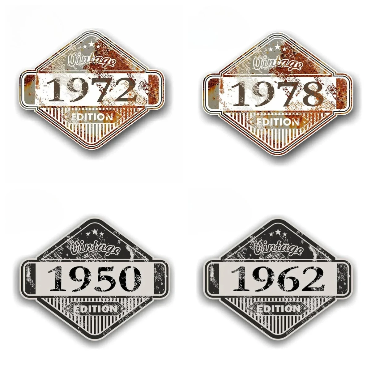 

Custom Rusty Patina Aged Vinyl Sticker EARLFAMILY Vintage Car Decal for Window Bumper