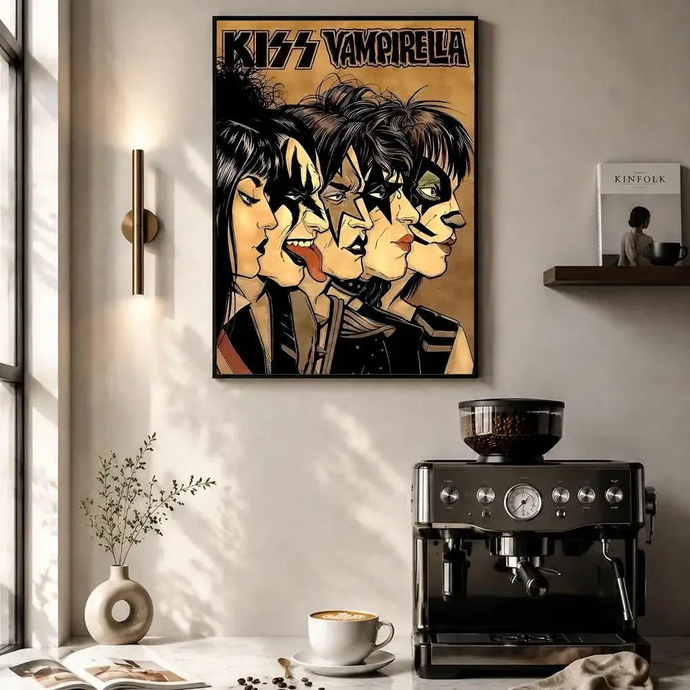Rock Band K-Kiss Poster Waterproof Peel & Stick Wall Sticker Self Adhesive Art Decor For Living Room Bedroom view 4