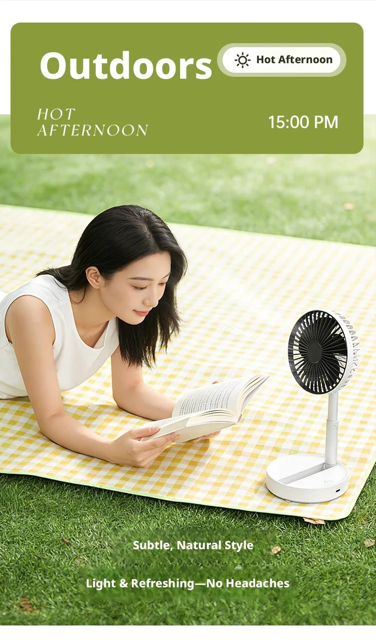 2026 New Desktop Fan USB Charging Model, Long Endurance Foldable Mini Retractable Fan, Dormitory Portable Desktop Electric Fan