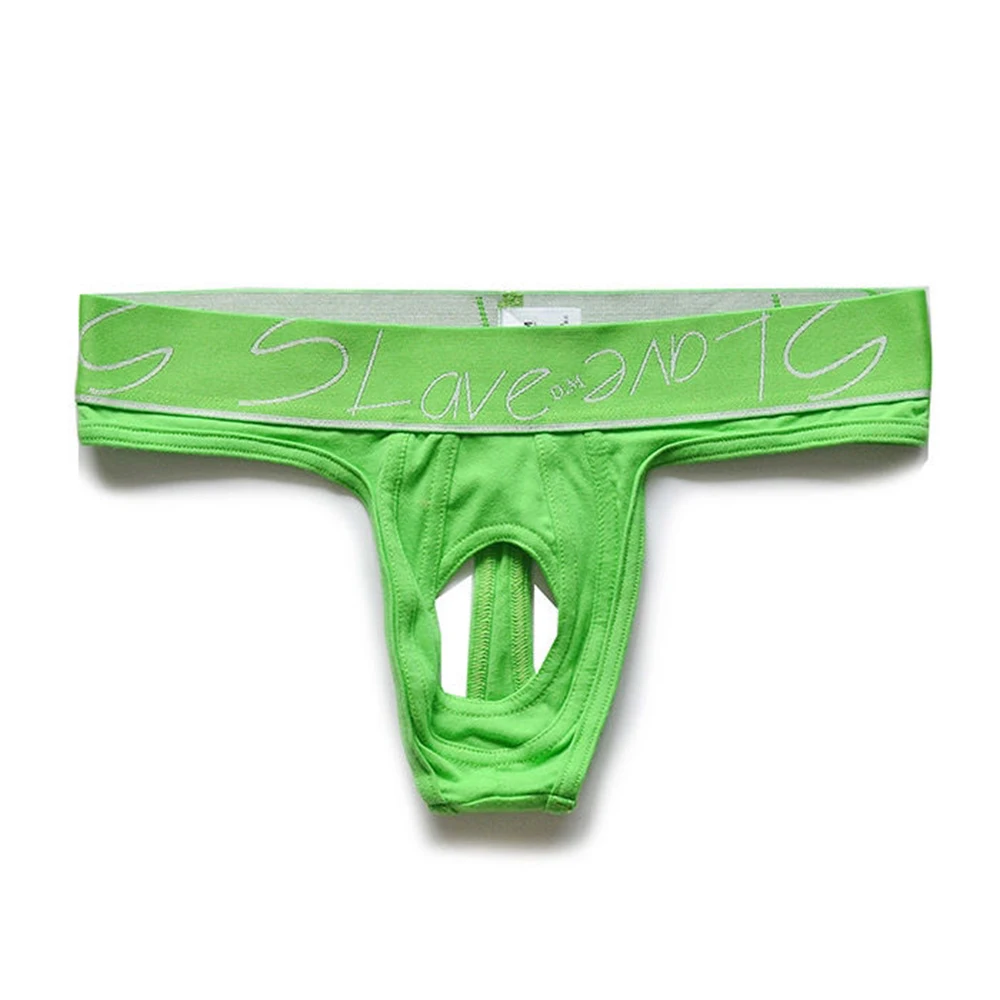 

Mens Underwear Personality Ring Hollow Cotton Thong Single T-Back With Hole Sexy Tight Sexy Temptation Underwear 2025 Summer New