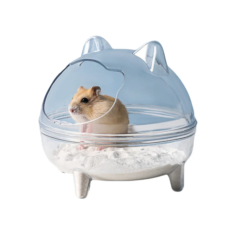 

Hamster Golden Bear Bathroom Pet Transparent Dragon Cat Dinosaur Bathroom Bathing Powder Anti-Spill Bathing Room