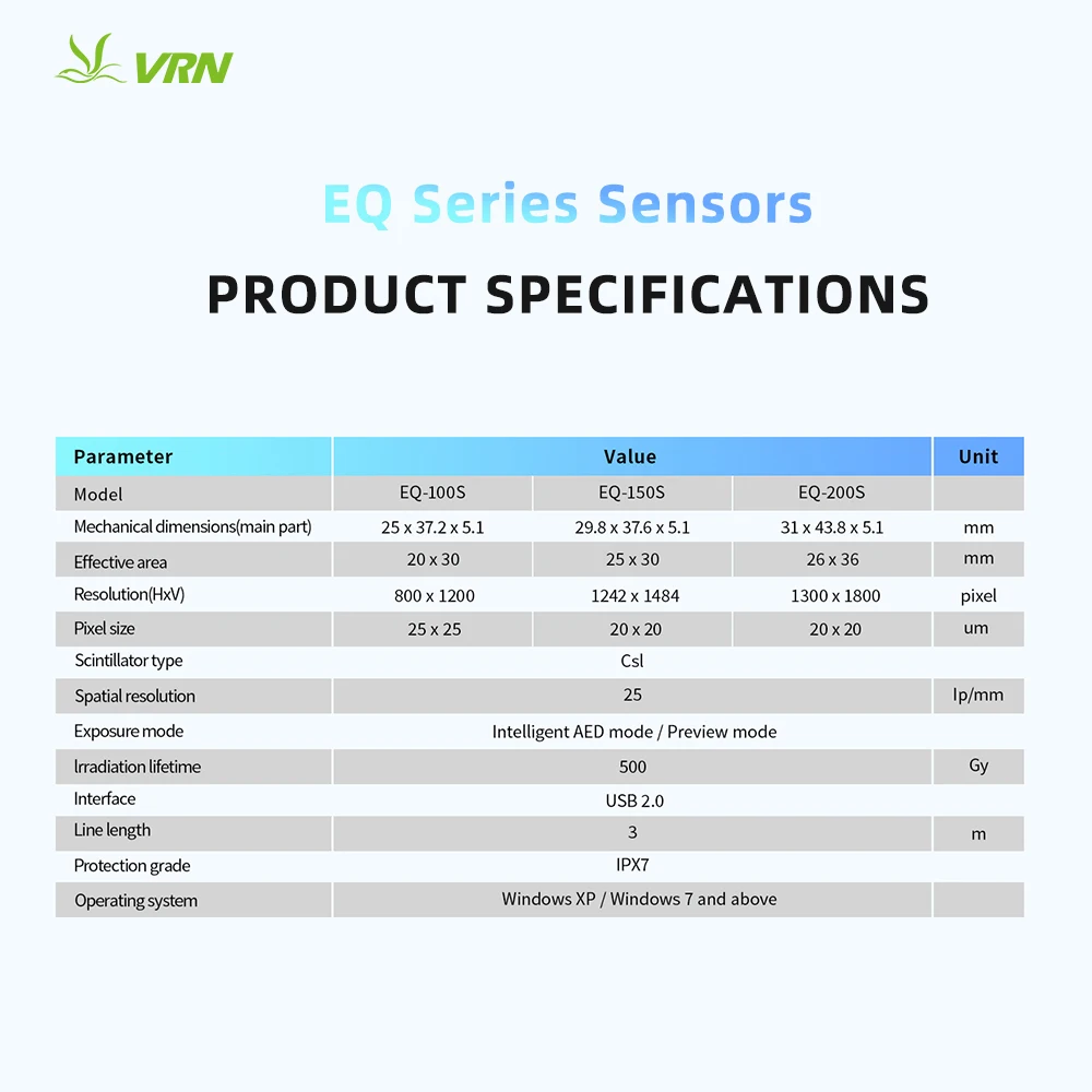 VRN Dental X-Ray Sensor | Digital Intraoral Imaging System | Odontological RX Sensor