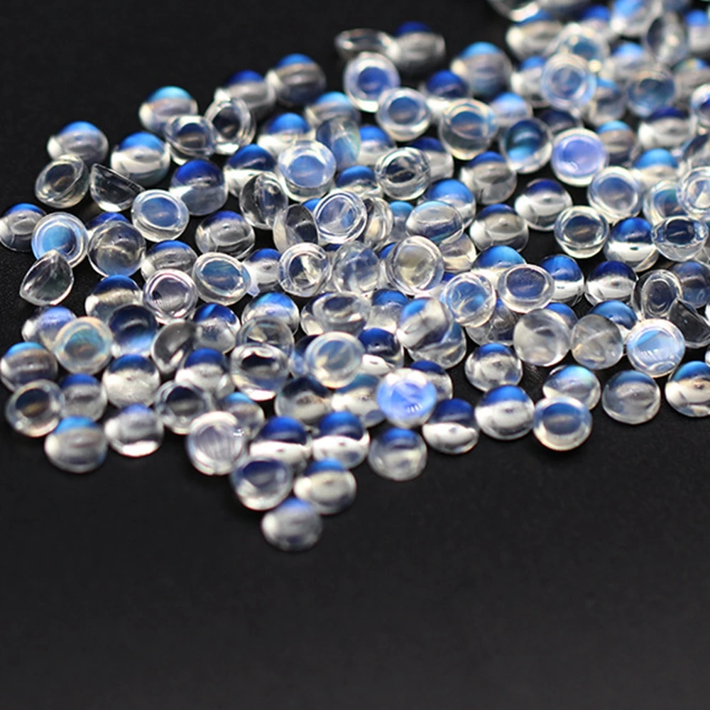 

1pcs/Lot 2-7 High Quality Loose Gemstone Round Cabochon Strong Light Natural Blue Moon Stone