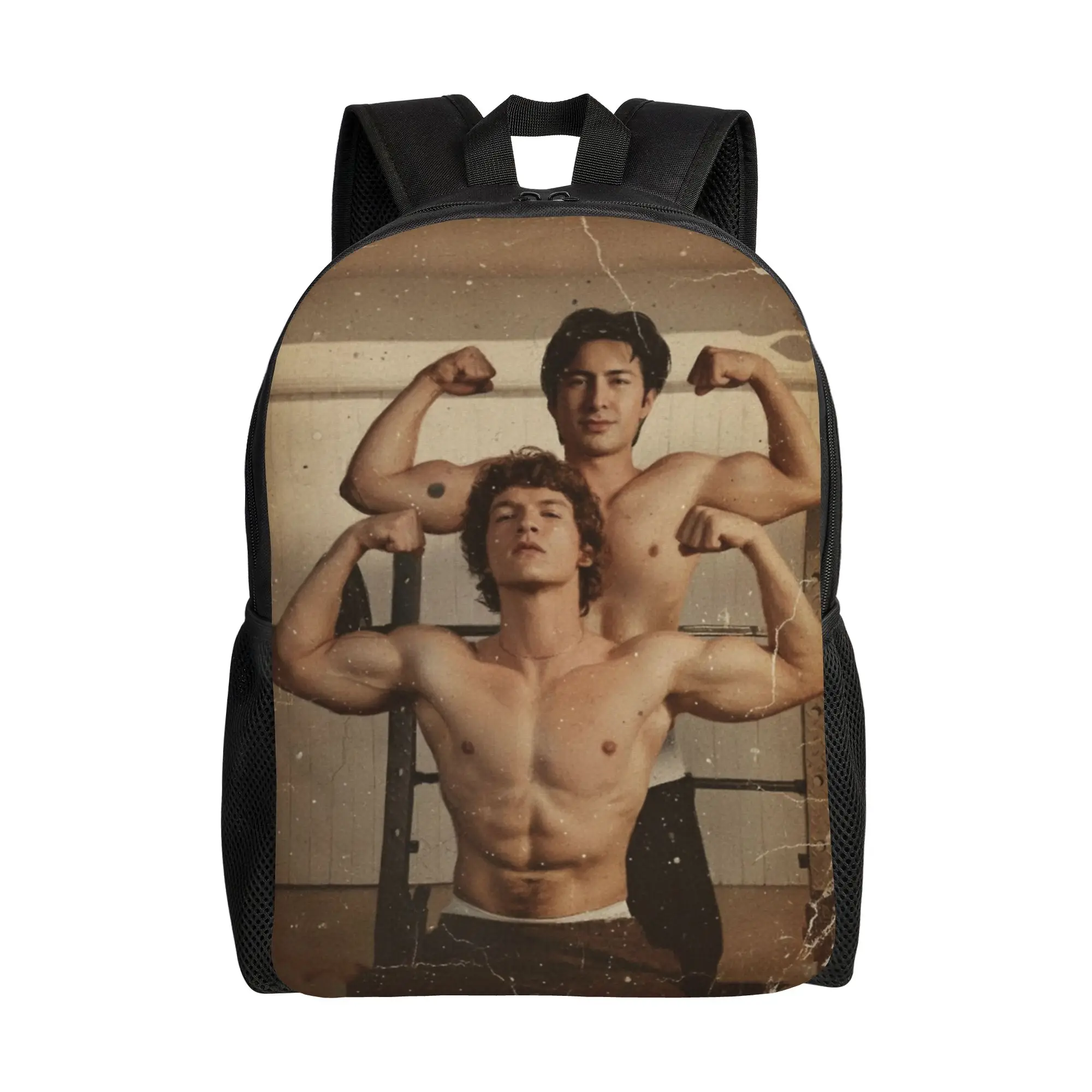 

Hudson Williams and Connor Storrie Heated Rivalry Couple Hollanov Backpack Student Travel Daypack College Shoulder Bag Sports