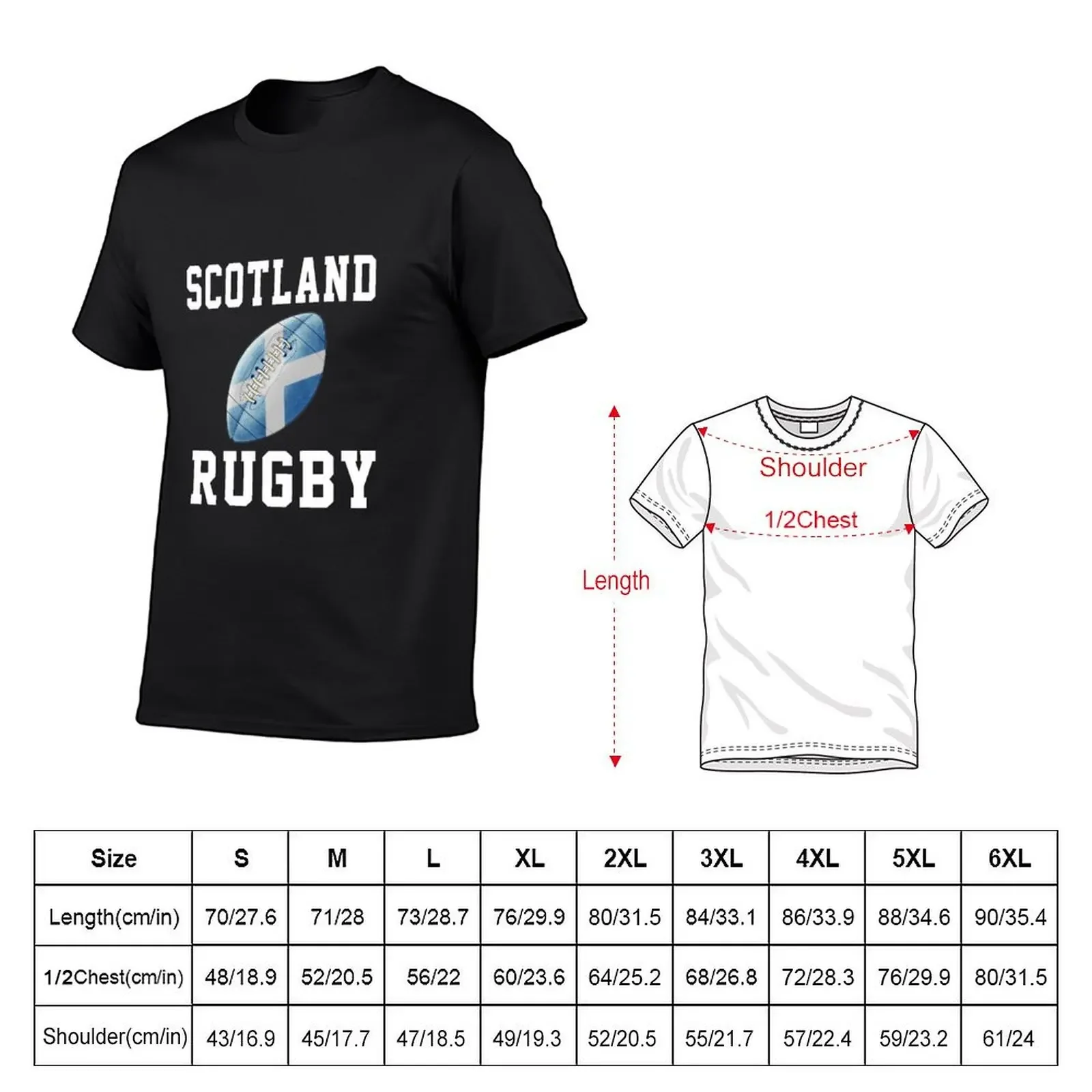 Scotland Rugby T-Shirt เสื้อผ้าที่สวยงามขนาดบวกเสื้อยืดทรงสูงบุรุษ