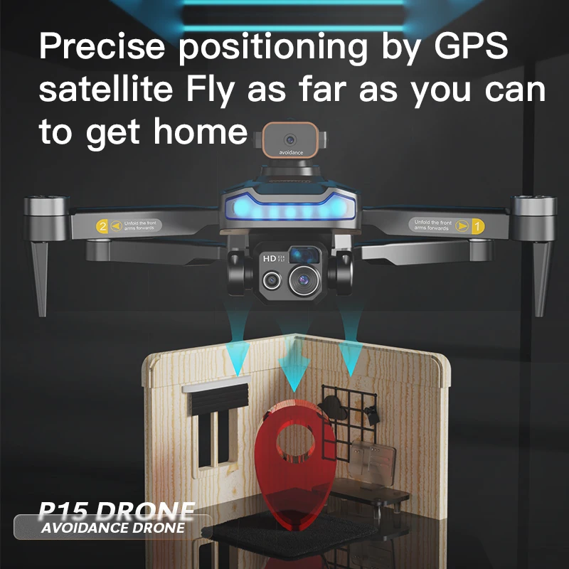 P15 PRO Drone 8K Aerial HD professional Photography Dual-Camera intelligent Obstacle Avoidance Optical Flow Positioning Drone