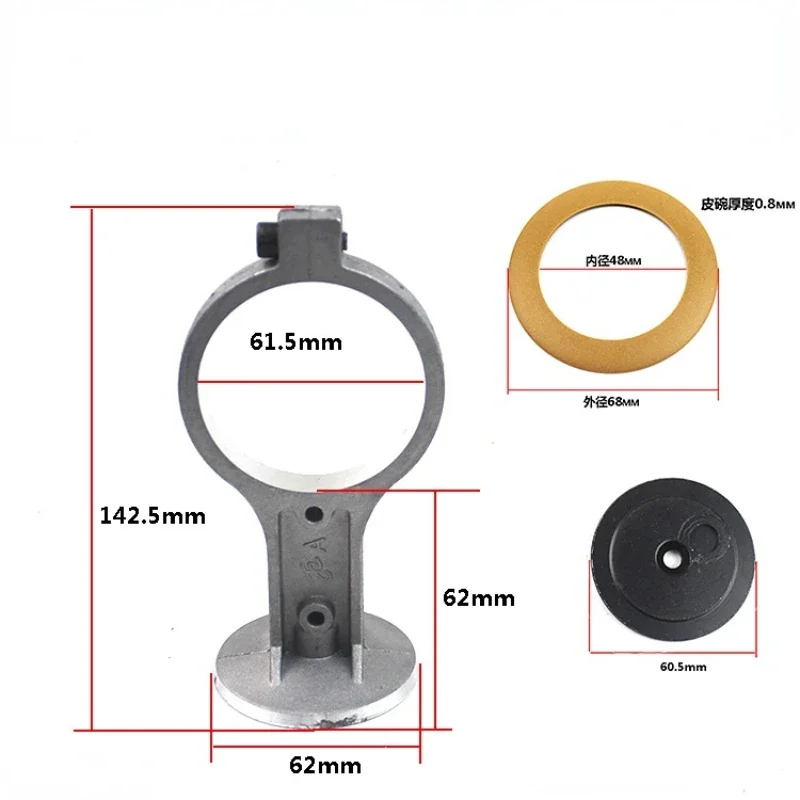 Oil-Free Mute Air Pump Piston Ring Accessories, Air Compressor Connecting Rod Packing Leather Cylinder Steel Sleeve Elastic Band