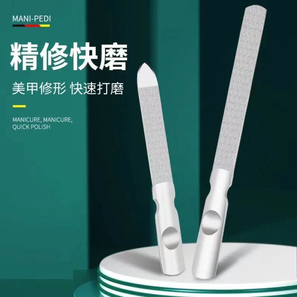 الفولاذ المقاوم للصدأ مزدوجة الوجهين ملفات الأظافر مانيكير باديكير أداة عالية الجودة المهنية إصبع تو أدوات العناية بالأظافر ليما دي Uñas