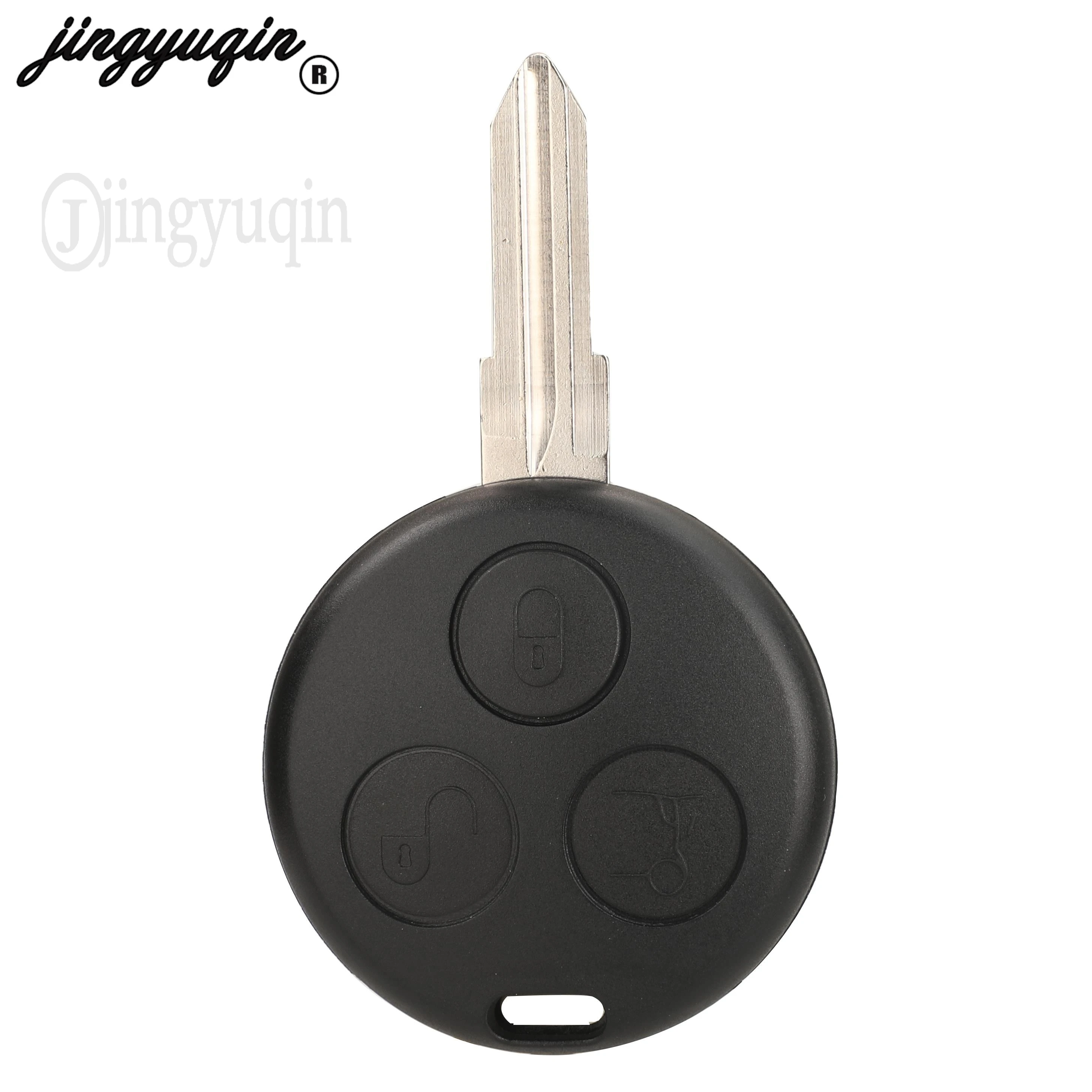 jingyuqin 3 Buttons Remote Smart Car Key Case Shell For Mercedes Benz smart Fortwo City Passion Pulse Roadster Replacement