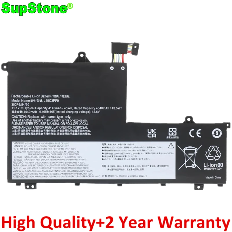 

SupStone L19D3PF2 L19D3PF0 L19M3PF9 L19D3PF1 Laptop Battery For Lenovo Thinkbook 14-IML 14-IIL 15-IIL 15-IML K4E,E5,SB10V25242