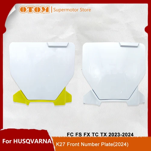 Imagen 1 del producto OTOM motocicleta 2023-2024 placa de matrícula delantera protector de cubierta de plástico para HUSQVARNA FC FS FX TC TX 250 350 450 accesorios motos de cross