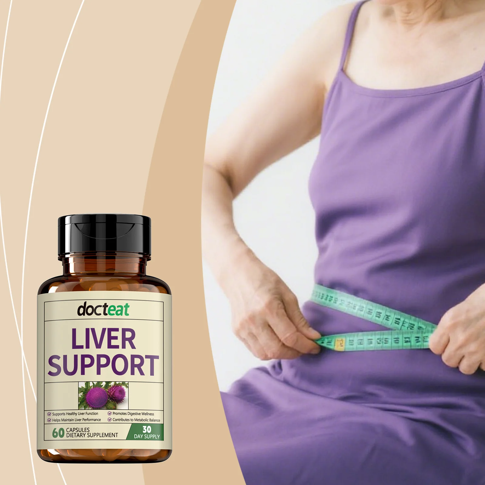 

Milk thistle capsules,Natural Herbal Liver Detox Capsules - Liver Support & Colon Cleansing Pills,