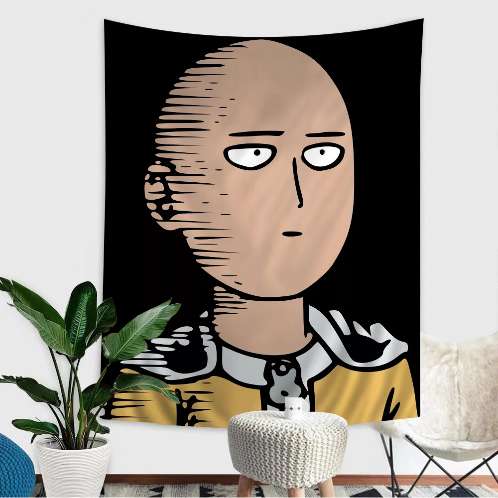 Tapiz de ONE PUNCH MAN, tapiz de Anime, alfombras colgantes de Tarot Hippie, hojas para colgar en la pared del dormitorio