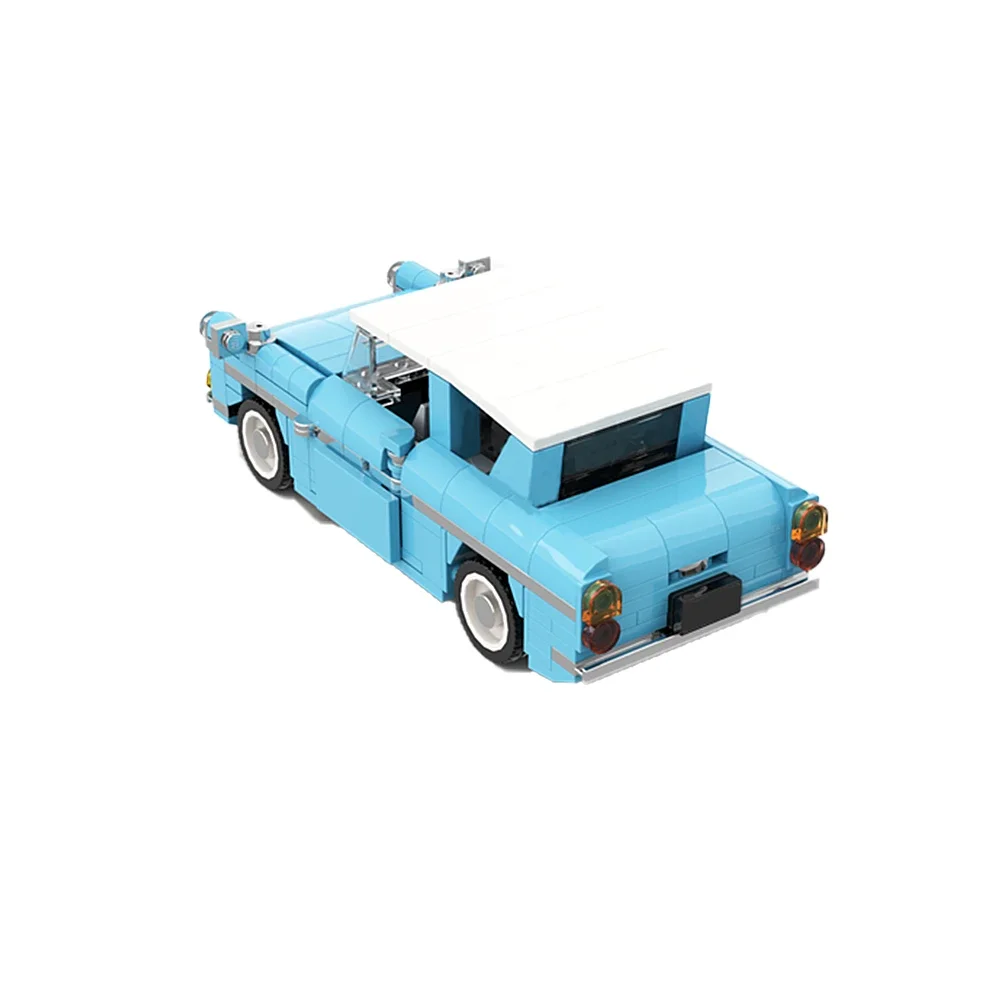 Gobricks Moc Magic School Weasleys Vliegende Auto Anglias Model Bouwstenen Klassieke Blauwe Vliegende Auto Bakstenen Assemblage Speelgoed Kinderen