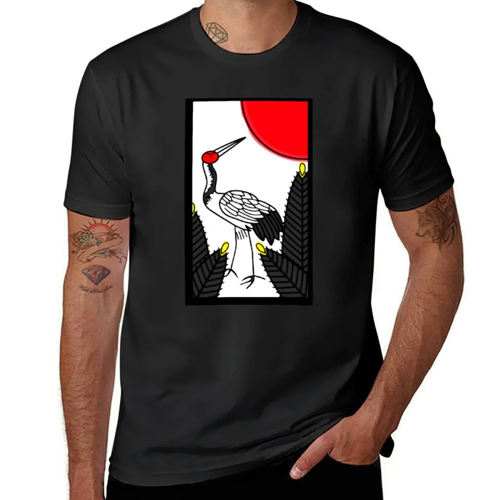 

crane bird (Janurary) T-Shirt summer 2025 oversizeds anime figures new edition mens graphic t-shirts anime