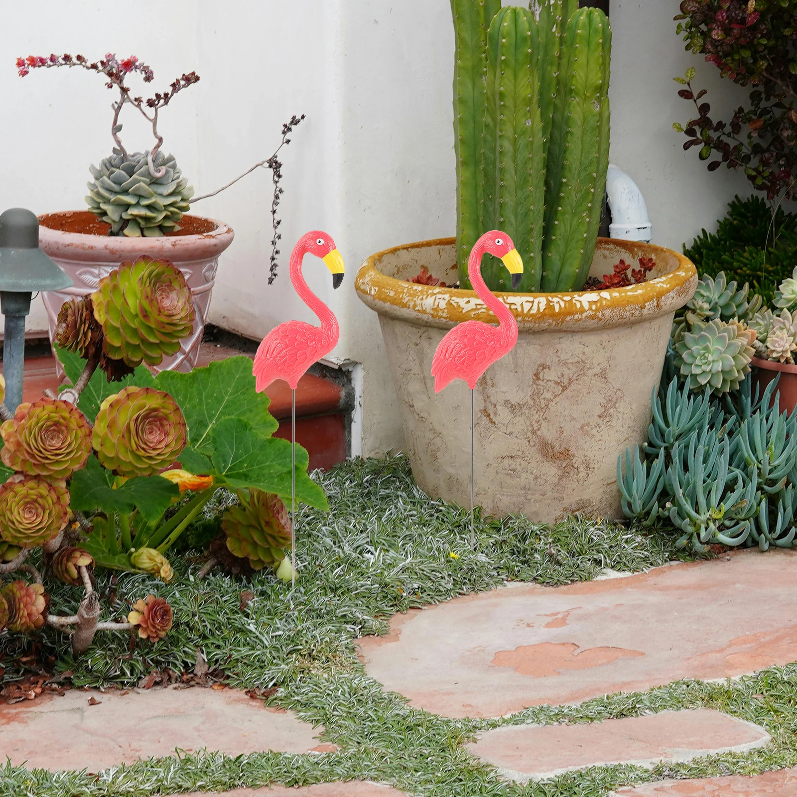 

Simulated Flamingo Ornaments Garden Decorations Outdoor Animal Figurine Plastic