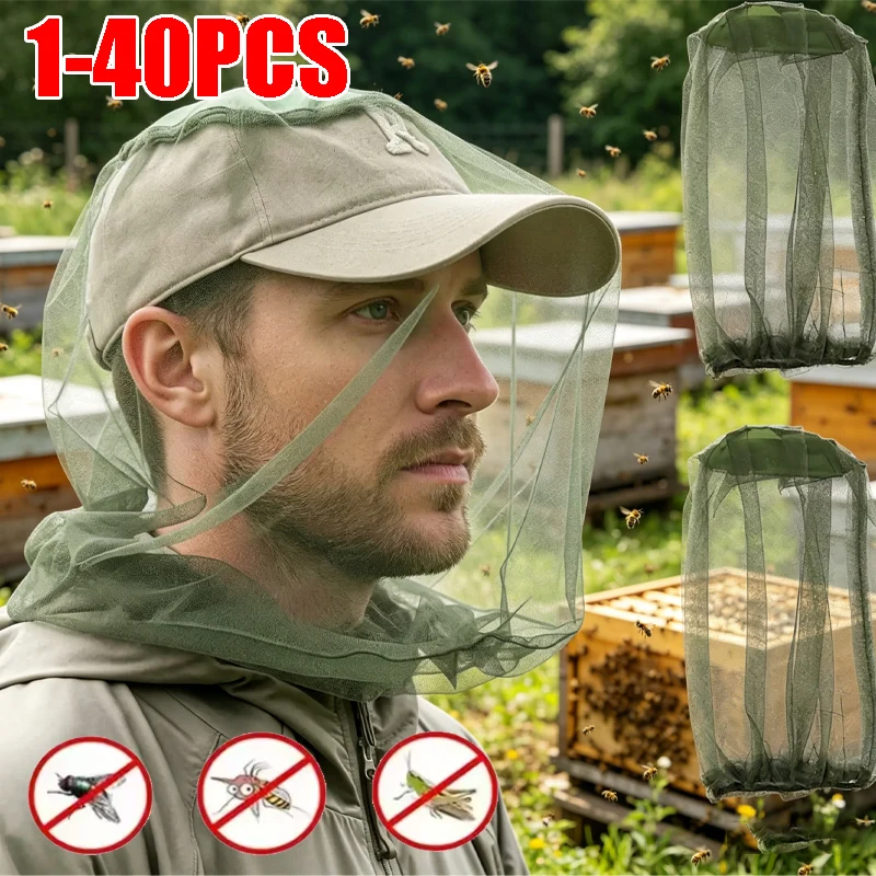 Fishing Sun Mosquito Hat Breathable Mesh Face Shield Unisex Outdoor Cap for Night Fishing Anti-Bee UV Protection Design