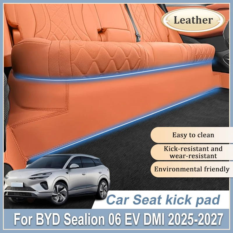 

For BYD Sealion 06 Accessories EV DMI 2025 2026 2027 Rear Seat Under Protective Mat Same Color Leather Pad Interior Modification