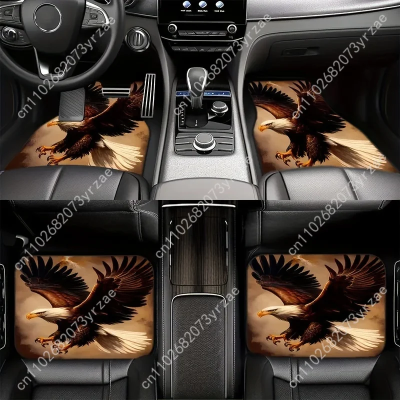 

Flying Eagle 4pcs Universal Car Floor Mats All-Season Fashionable Auto Interio Absorbent Non-Slip Washable Car Floor Mats