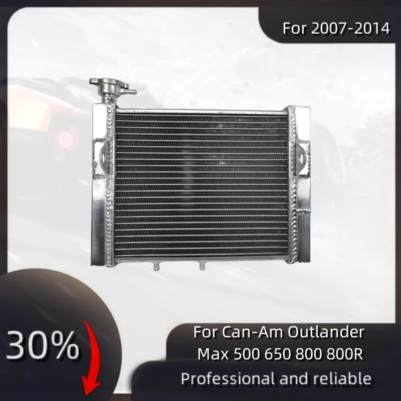 

For 2007-2014 Can-Am Outlander Max 500 650 800 800R Aluminum Radiator Cooler Cooling Coolant 2007 2008 2009 2010 2011 2012 2013