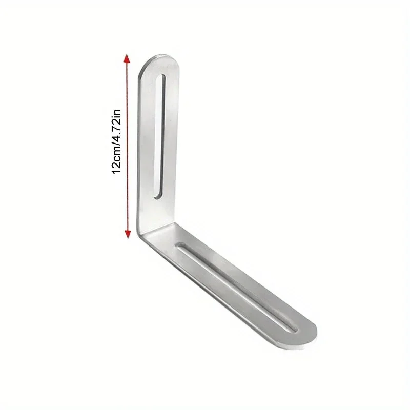 4pcs 90-Degree Stainless Steel Angle Corner Brackets Fasteners Corner Stand L-shaped Fixed Bracket Connection Furniture Hardware