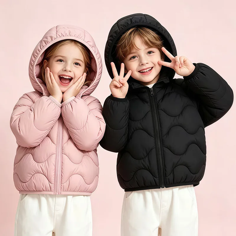 Children Winter Hooded Cotton Coat Boys and Girls Warm Cotton Coat Children Kids Coat Jacket 0-8year