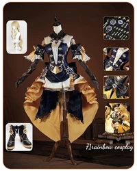 Navia Cosplay Game Genshin Impact Navia Cosplay Costume Woman Christmas Uniforms Clothes Sets Wig Shoes Genshin Impact Cosplay