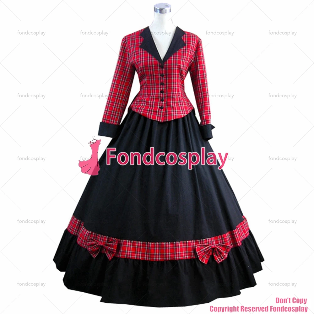 fondcosplay Gothic Lolita Punk Medieval Gown Figure Ball Long Evening cotton skirt Jacket CD/TV[CK1370]