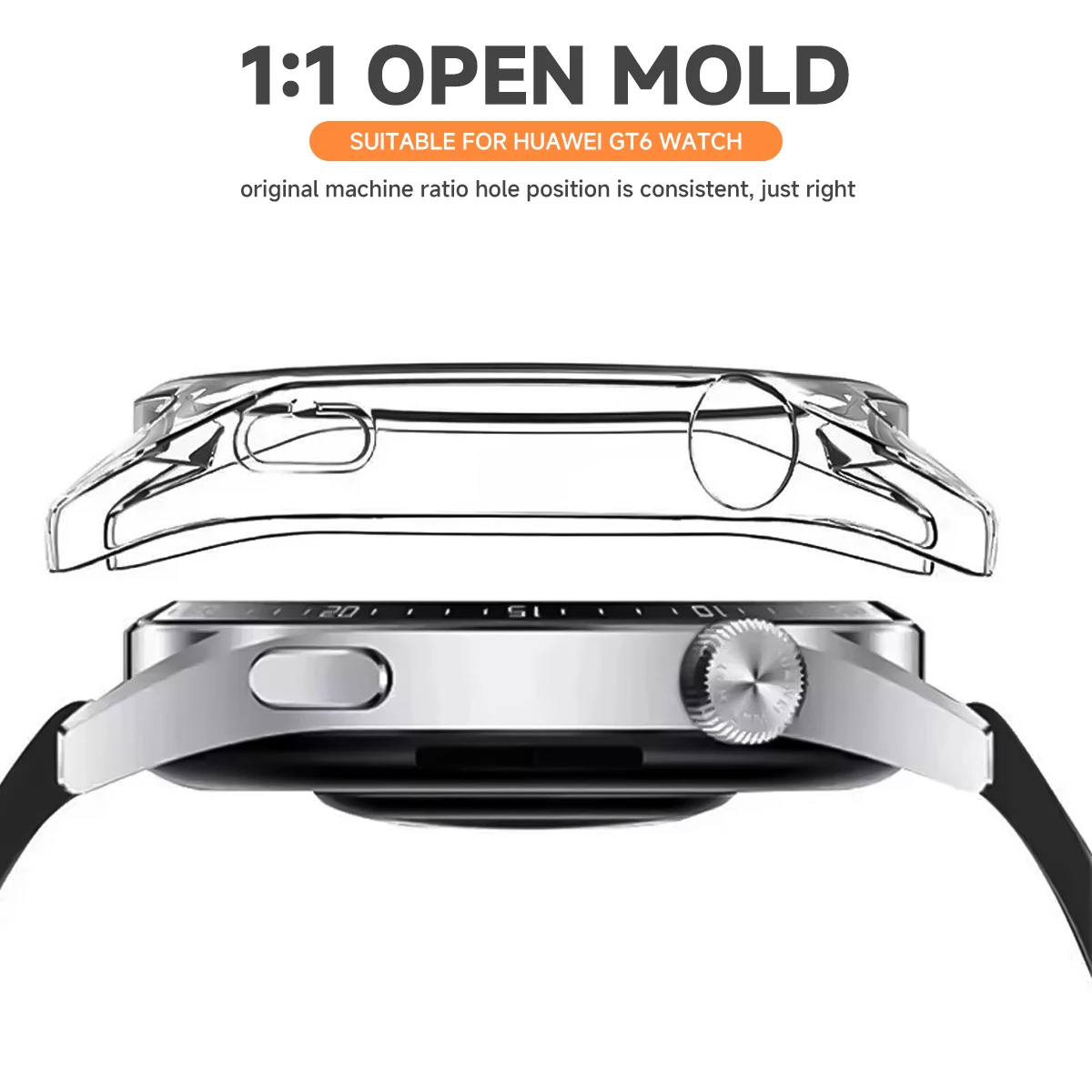화웨이 워치 GT 6 41mm 46mm용 TPU 케이스, 스크린 보호 케이스, 소프트 TPU 전면 보호 범퍼 커버, 워치 GT6 액세서리