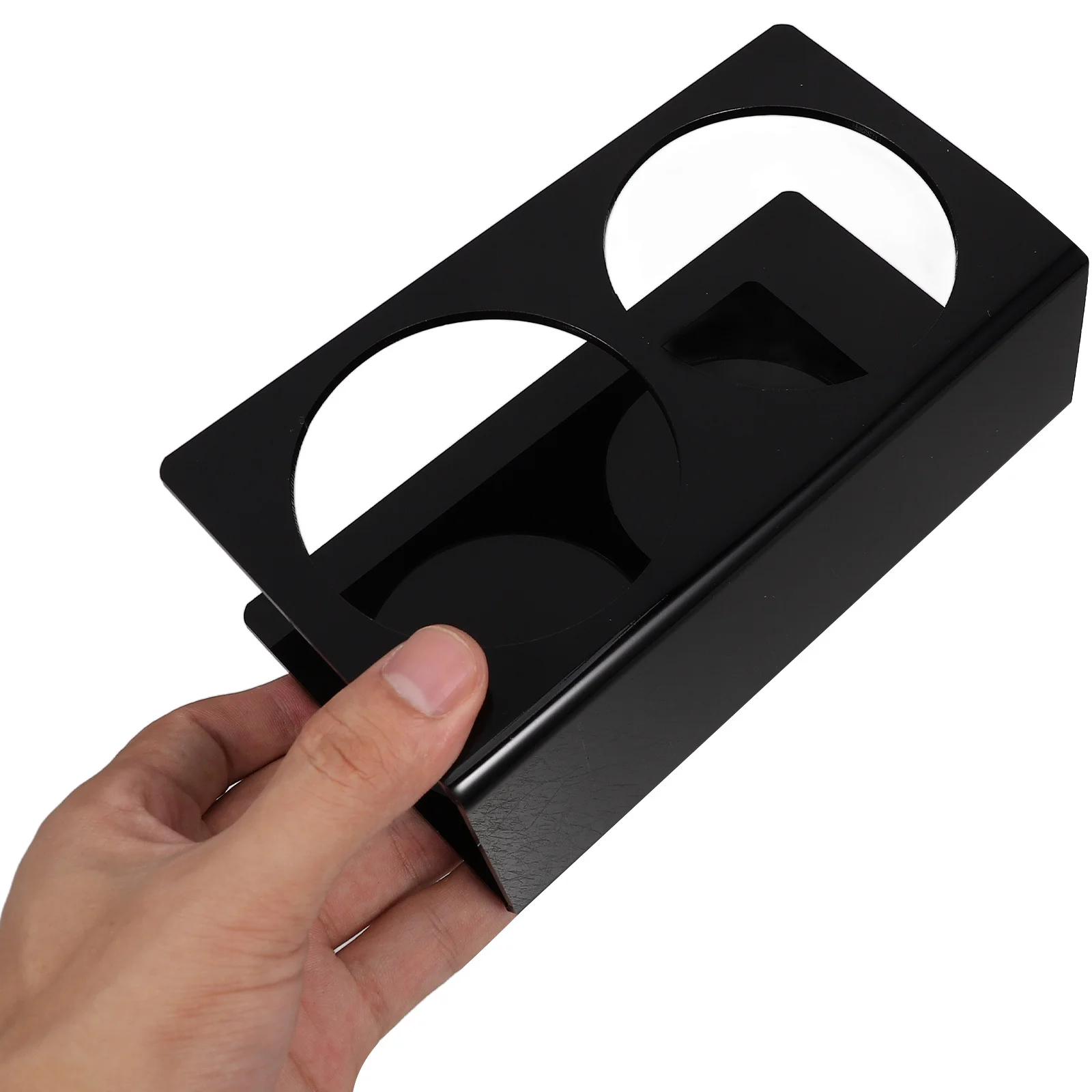 Espositore per rack per bevande in acrilico a doppio slot per organizer per bottiglie d'acqua per hotel Portabottiglie per portabicchieri da cucina