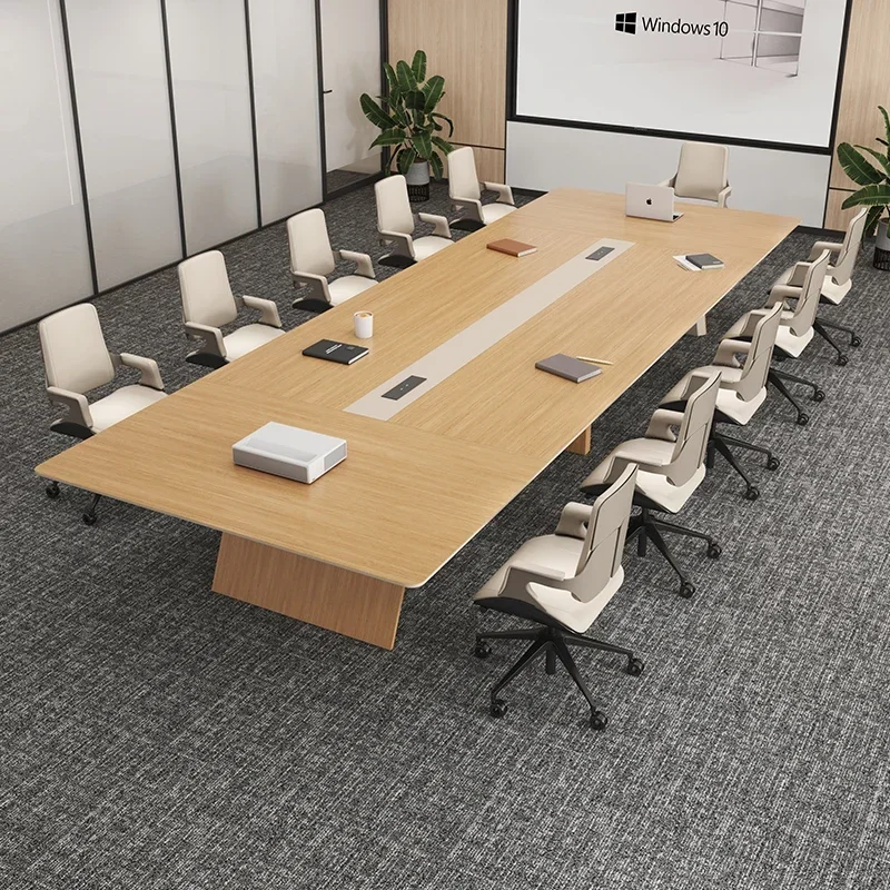 Office furniture Conference table Long table and chair combination simple modern rectangular office long table meeting table