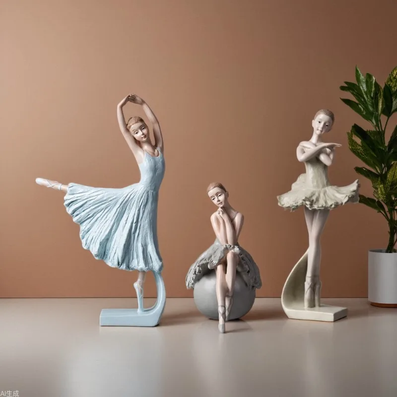 

Ins Style Dance Ballet Girl Resin Ornament Home Room Art Decoration Life Birthday Gift