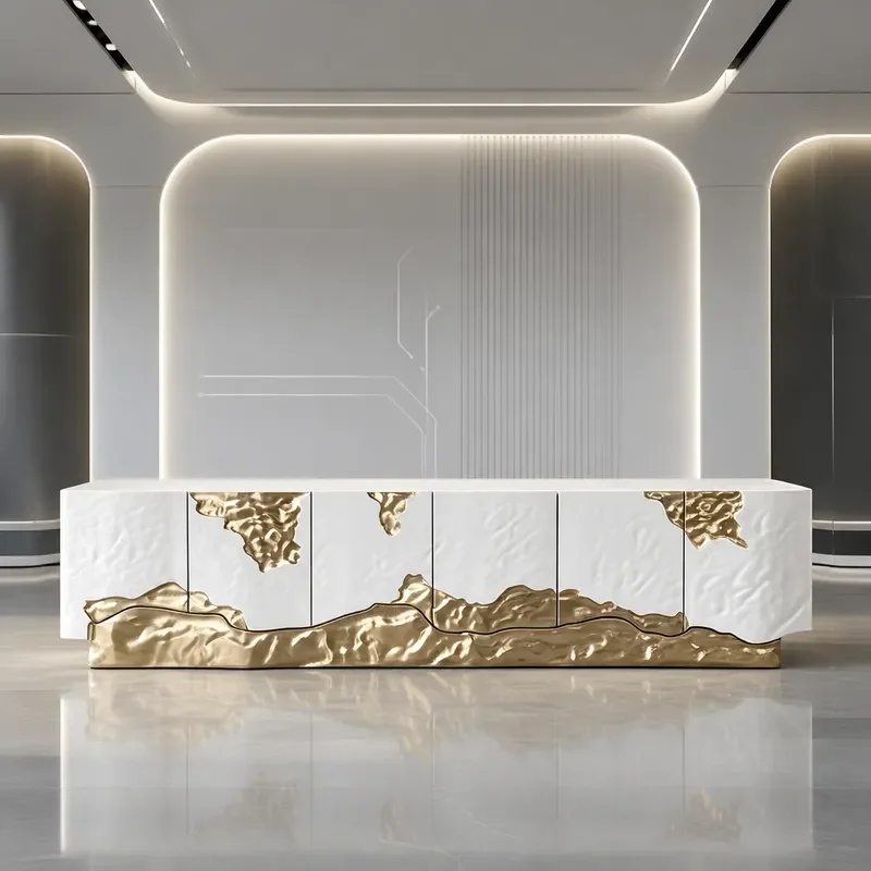 Modern Aesthetic TV Storage Floor Cabinet for Living Room High End Luxury International Style Hall Furniture W9