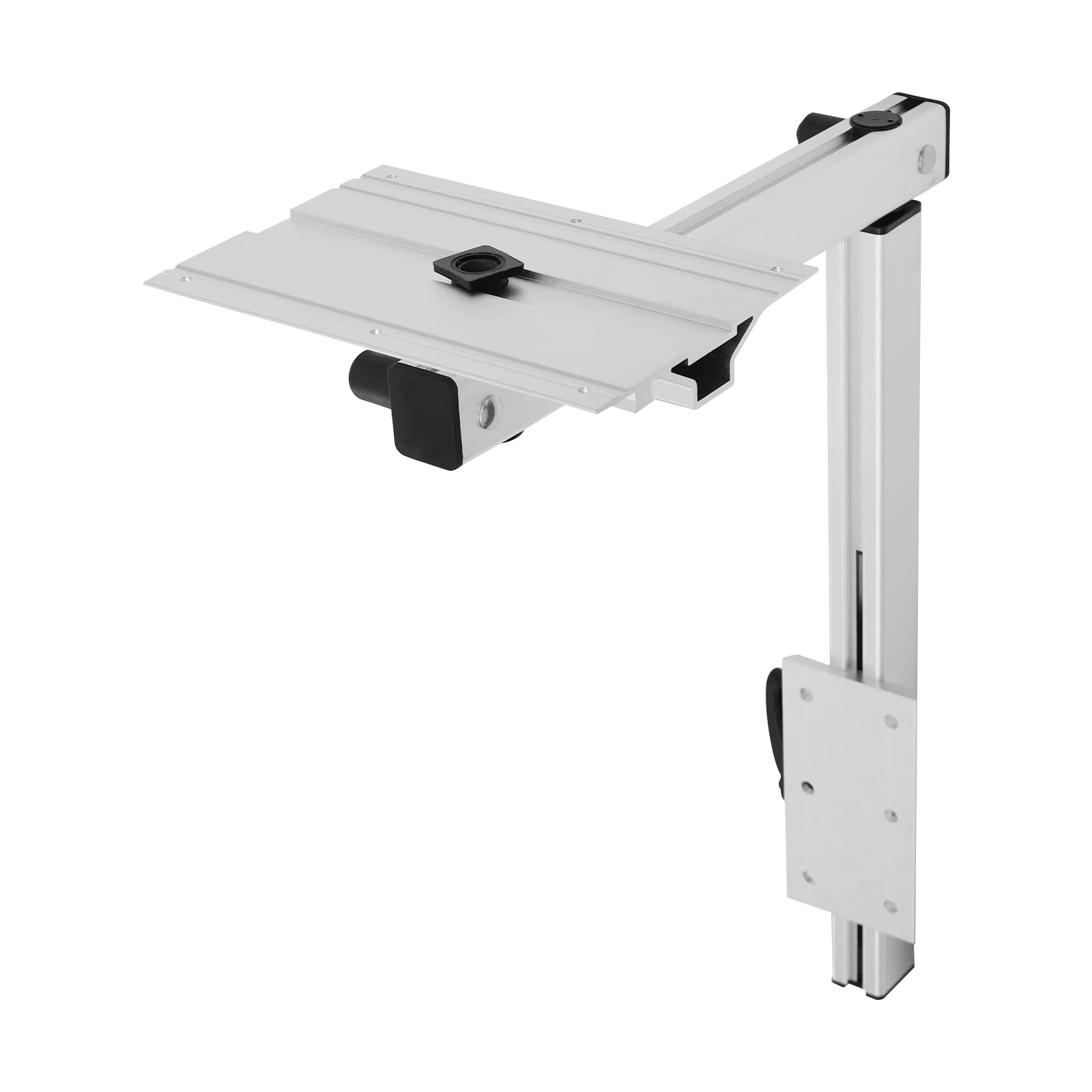 RV 360° Rotatable Table Leg Support Silver Aluminum Alloy Load-bearing Capacity 50kg/110.23lbs Adjustable Table Leg