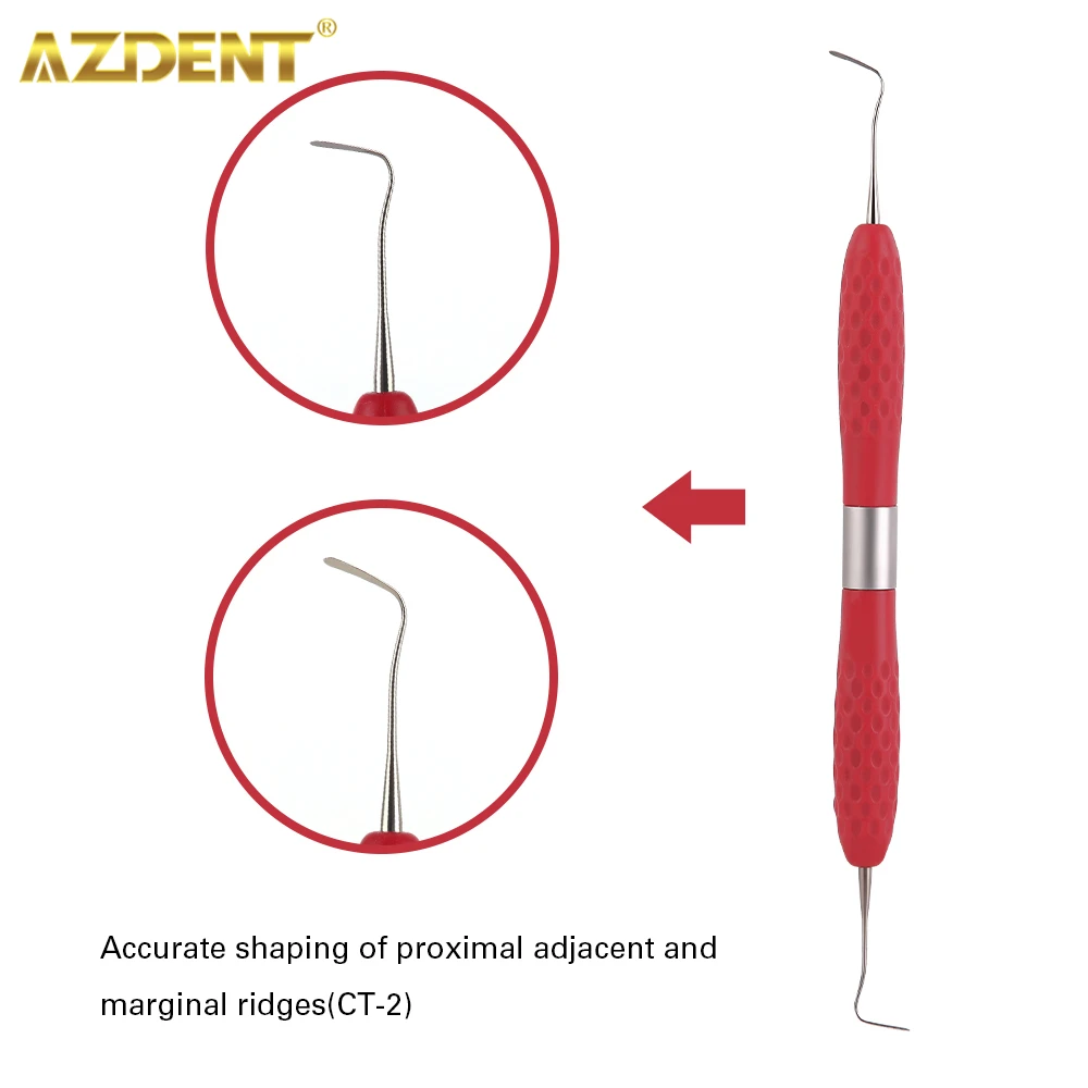 AZDENT dentystyczny wypełniacz do narzędzi regenerujących wypełniony żywicą estetyczny nóż do odnawiania silikonowy uchwyt przyrząd do stomatologii