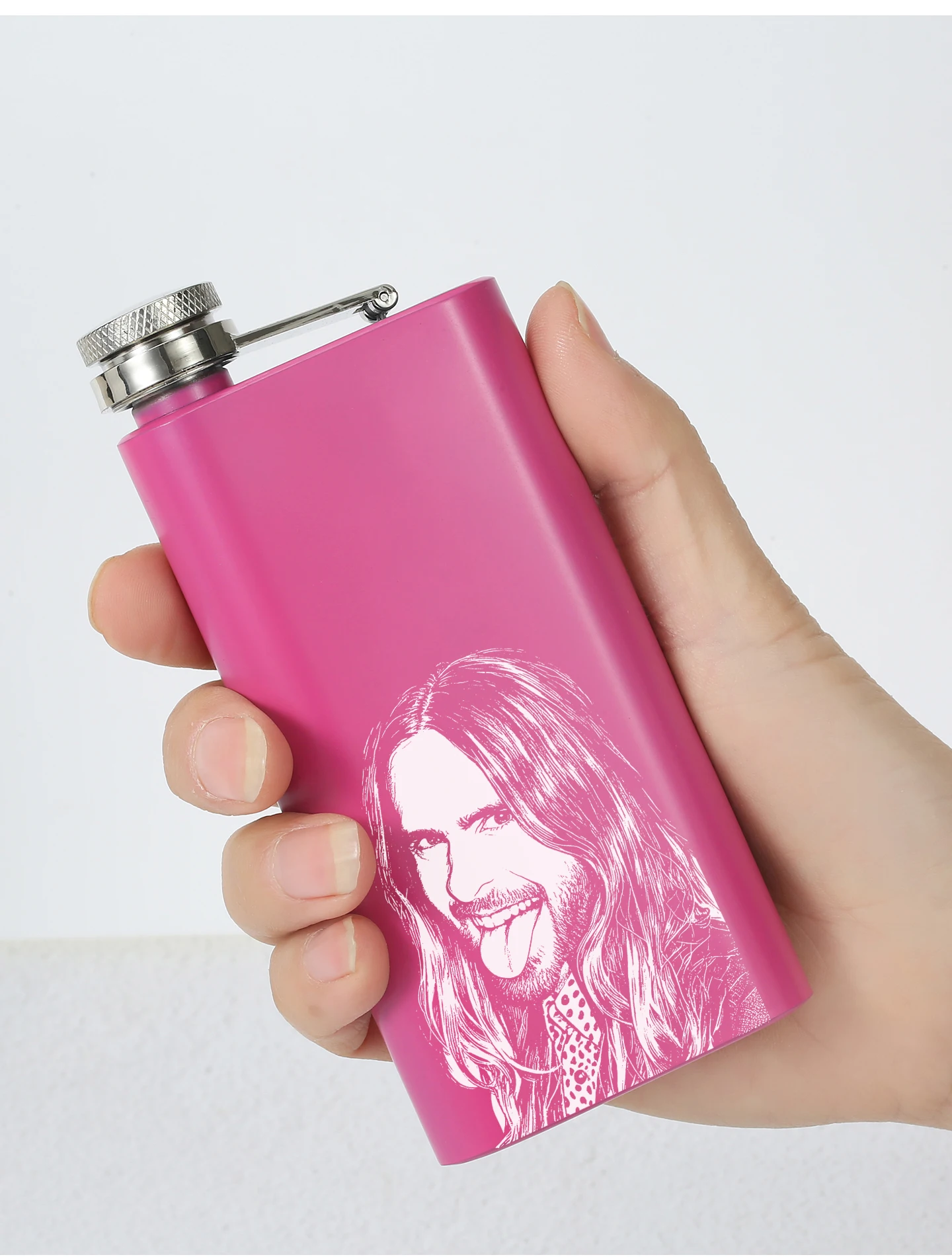 5oz 304 Edelstahl Rechteckige Mini-Hüftflasche Personalisiert mit Foto und Unterschrift Lasergraviert Tragbares Geschenk für Männer – Detail 5