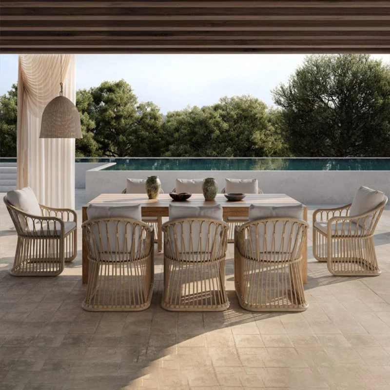 Outdoor Table And Chair Set，Tables Chairs, Balcony Leisure Outdoor Chair And Sofa Set, Homestay Hotel Terrace Garden Rattan Furn