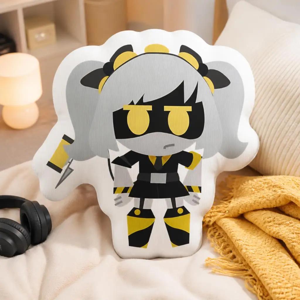 Murder Drones J Character Shaped Throw Pillow Stuffed Cushion Decorative Pillow for Bedroom Sofa Home Decor Anime Fan Gift