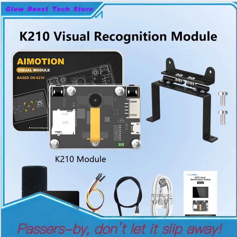 Módulo de reconhecimento visual Glow K210 com câmera de 2MP OV2640 Kit de carro robô com tela capacitiva LCD de 2,0 polegadas Raspberr