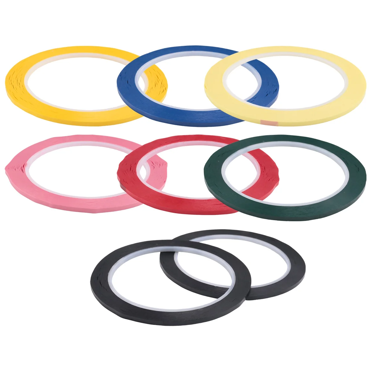 各種カラーホワイトボードテープ、ドライイレースボード用薄型テープ、ホワイトボードアクセサリー、8パック