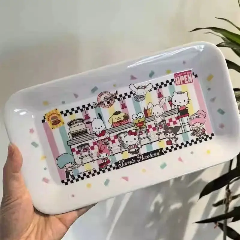 Cute Cartoon Family Dinner Plate, Indoor Tea Table Fruit Tray Dim Sum Plate, Large Capacity Kitchen Tableware,Moving Gift Plates