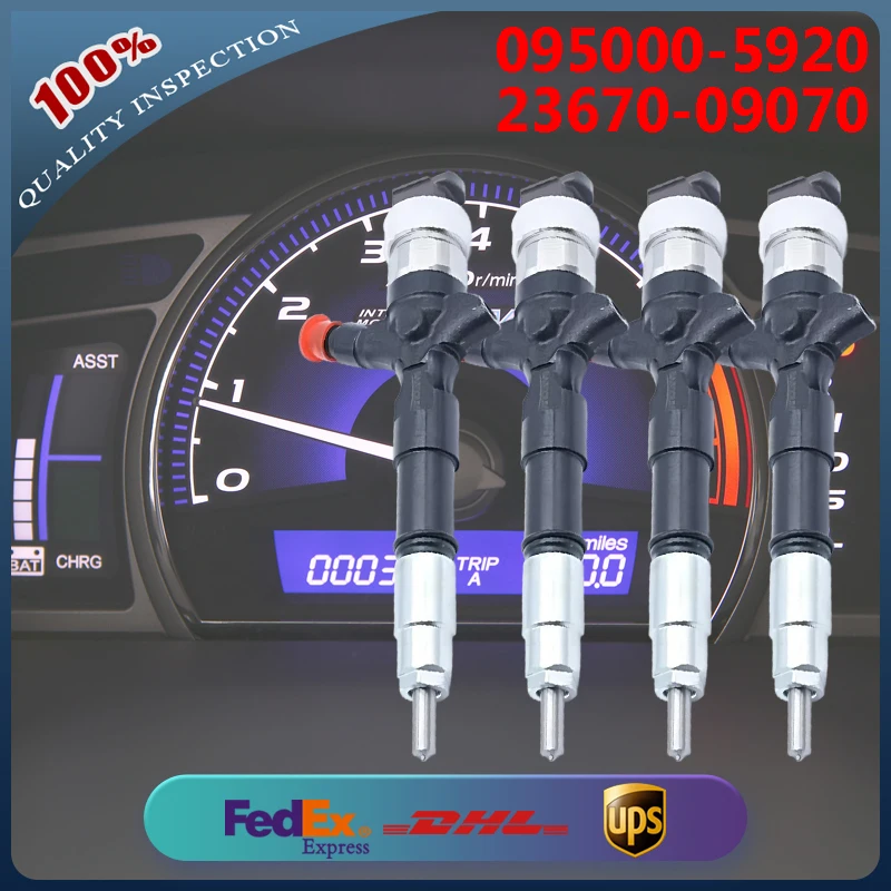 

4 шт. 095000-5920 23670-39185 23670-09330 23670-39215 инжектор Common Rail для двигателя Toyota Hiace Hilux D4D 2KD 1KD-FTV