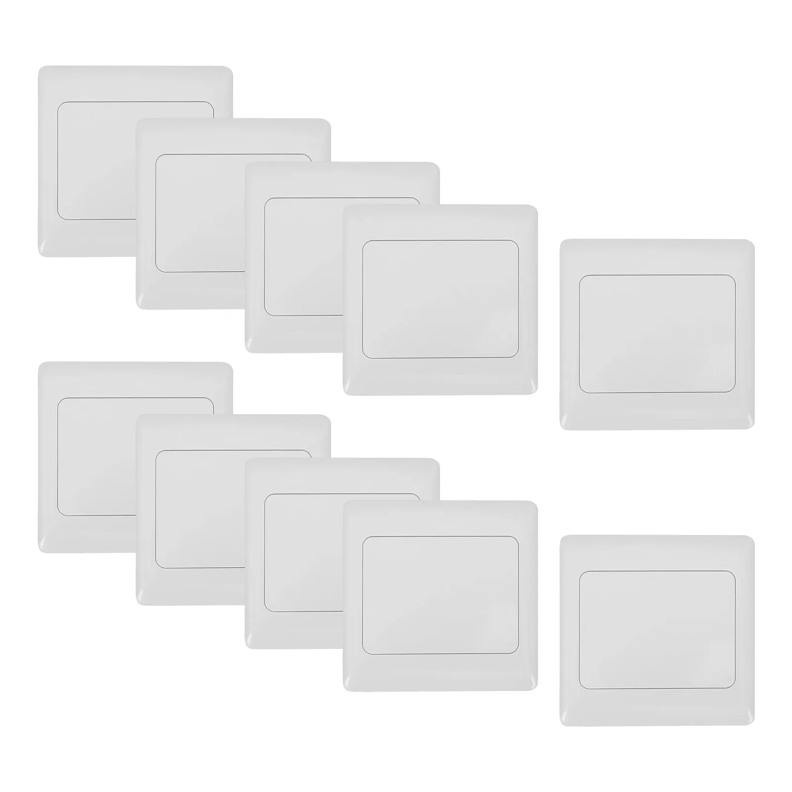 10Pcs Light Switch Plate Cover Flame Retardant Socket Covers for Outlets Modern Home Renovation Toggle Plate Cover Electrical