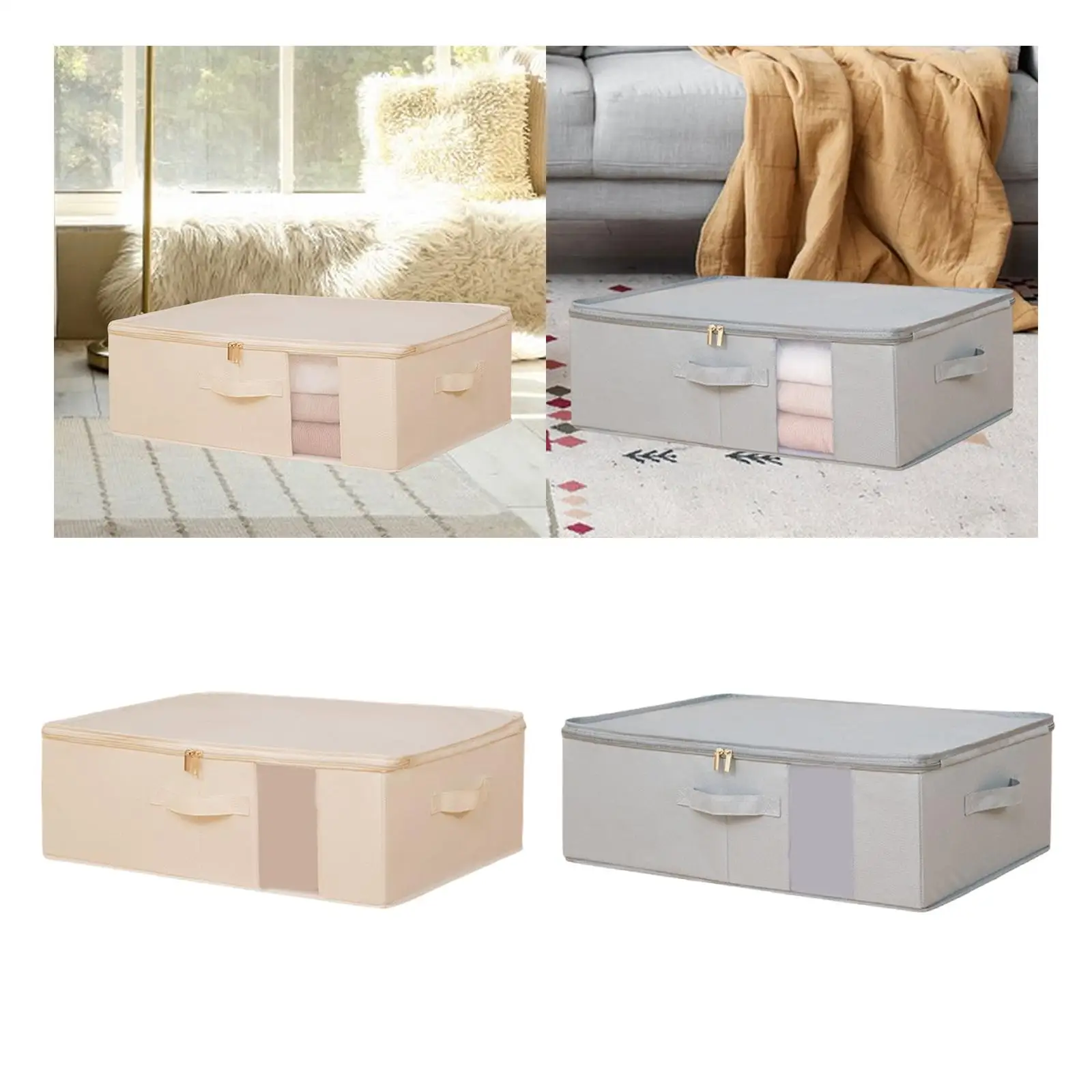 

Under Bed Storage Box Folded Closet Organizer for Under The Sofa Office Home
