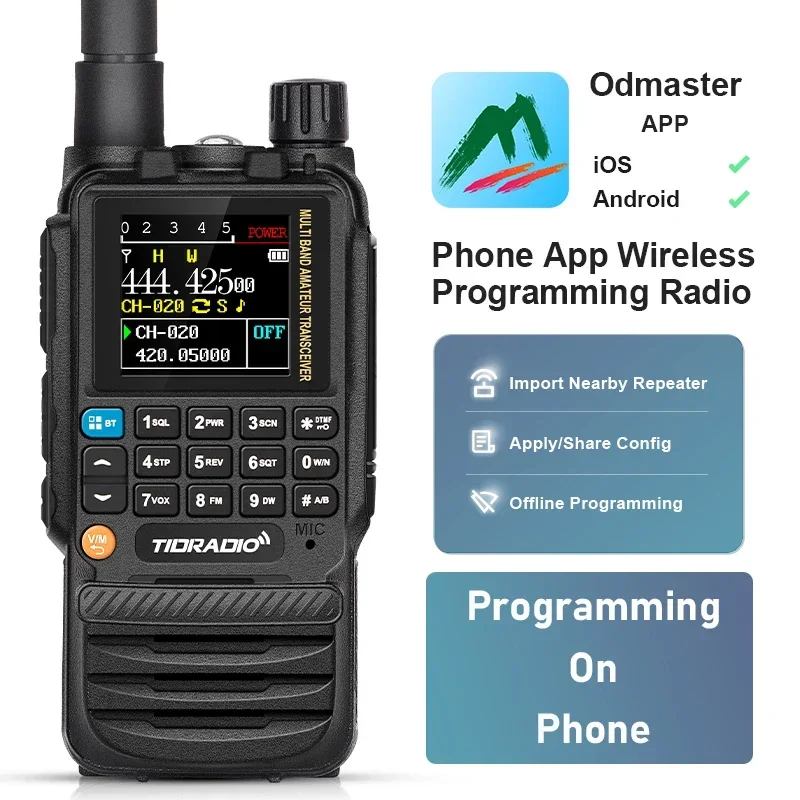 TIDRADIO H3 Walkie-talkies met groot bereik Draadloze programmering Air Band Handheld Tow Way Radiofrequentie Kopieer Draadloos station HAM