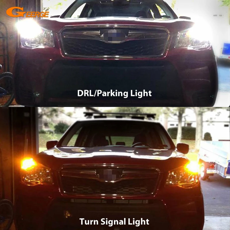 

For Subaru Legacy Outback 2005 2006 2007 2008 2009 Dual Color Switchback 3157 LED DRL Parking Front Turn Signal Light Bulbs