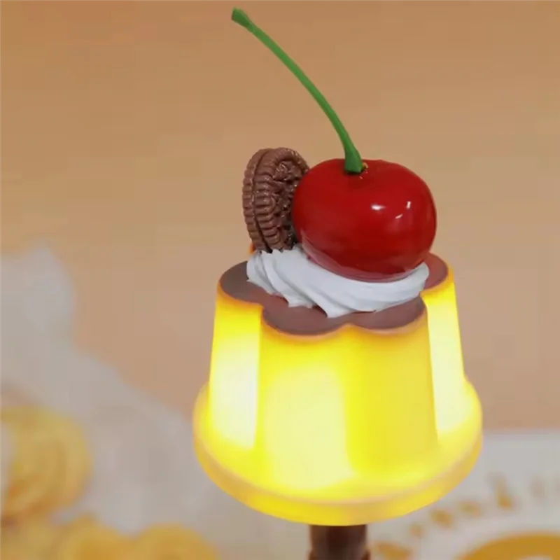 AB46-Pudding Night Light LED Table Lamp Desk Bedside Bedroom Bar Room Decoration Atmosphere Sleep Lamp Children's Gift