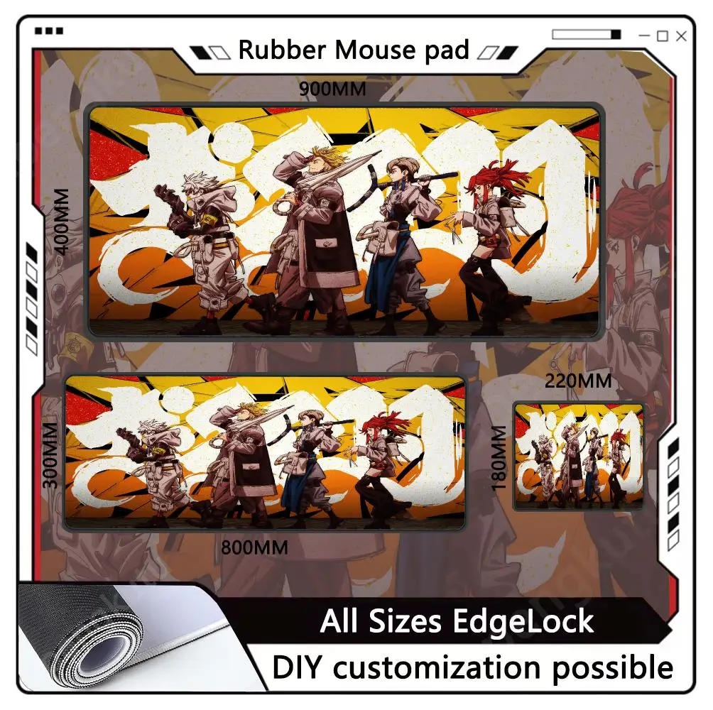 G_Gachiakutas Mouse Pad Laptop Gamer Popular Floor mats Non-Slip Rubber Cute Stuff Edge locking PC gamers Mousemat view 3