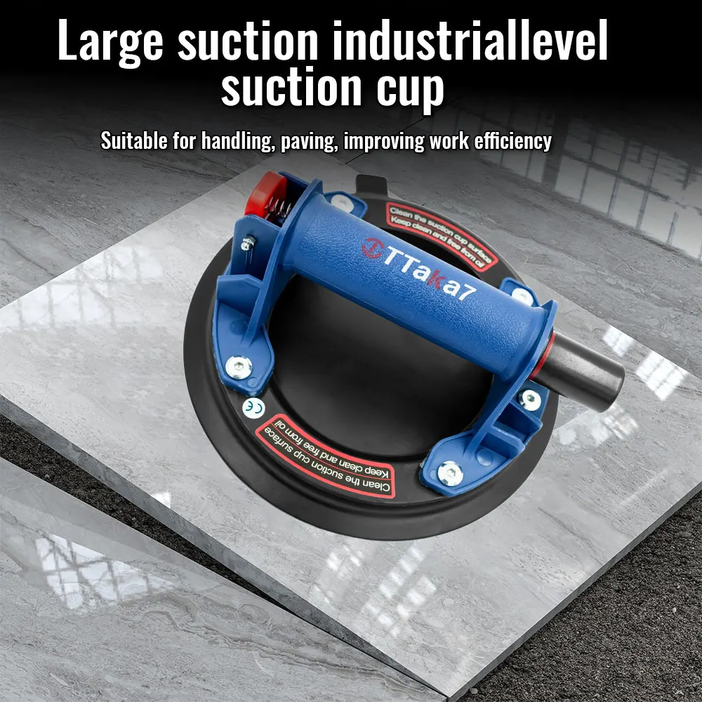 Pompa ad aria per vuoto da 8 pollici per uso domestico Ventosa per piastrelle Supporto per ventosa Pannello in vetro per roccia Manometro Strumento Pompa a mano di aspirazione