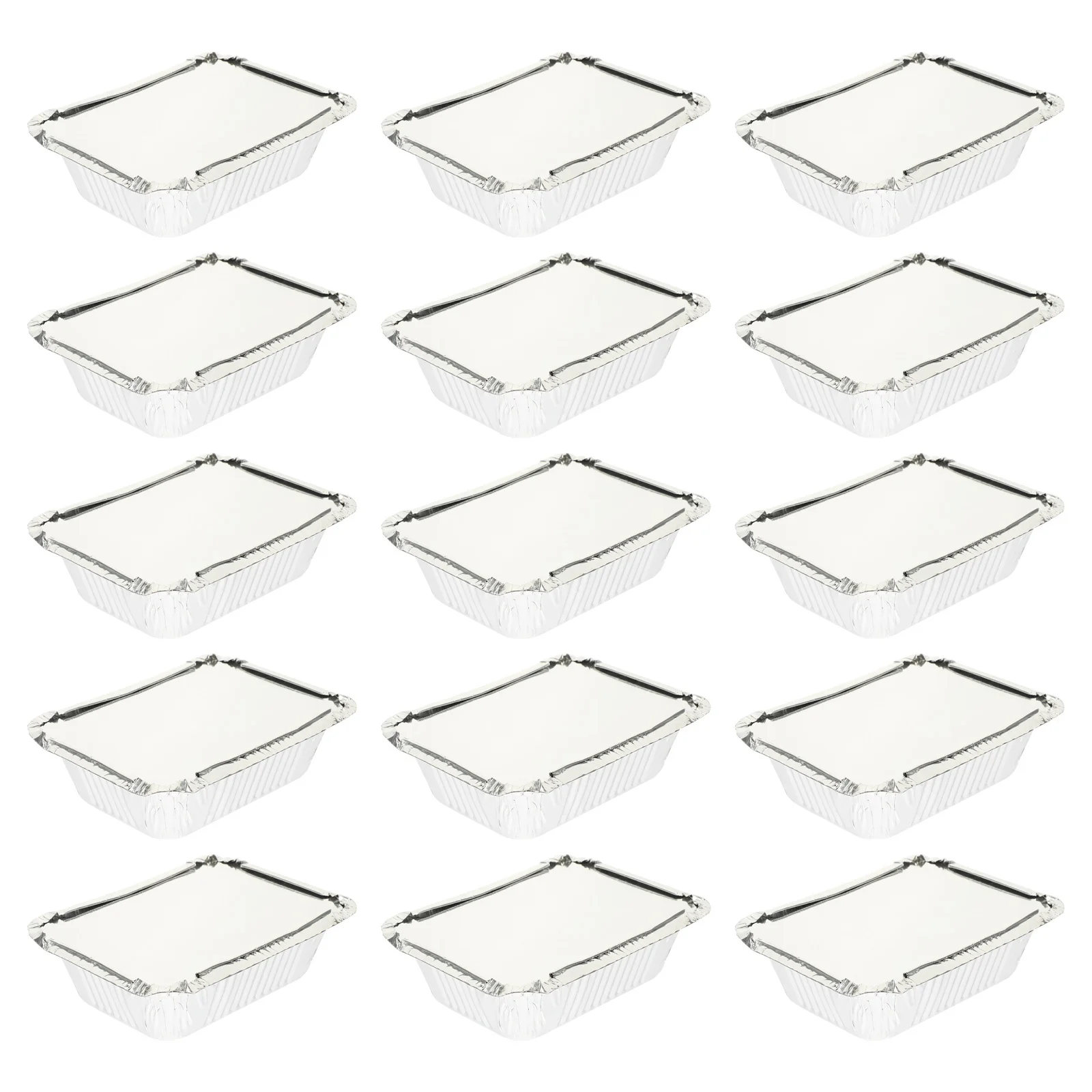 

125Pcs Tin Foil Food Boxes Multi-Function Barbecue Containers Heat Resistant Household Food Supply Disposable Containers
